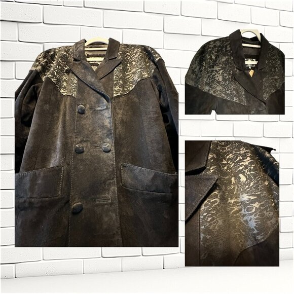 🧥 Vintage Black Suede Jacket from the 80s/90s 🧥 - Picture 4 of 5